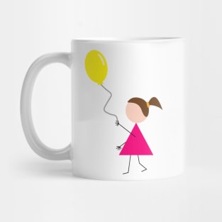 Girl with Yellow Balloon Mug